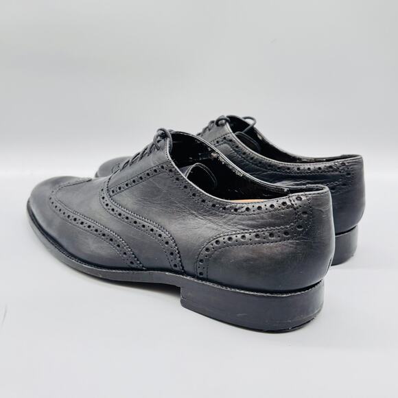 Cole Haan Shoes Mens 11.5 Black Leather Wingtip Oxford Dress Brogue Classic main image 8